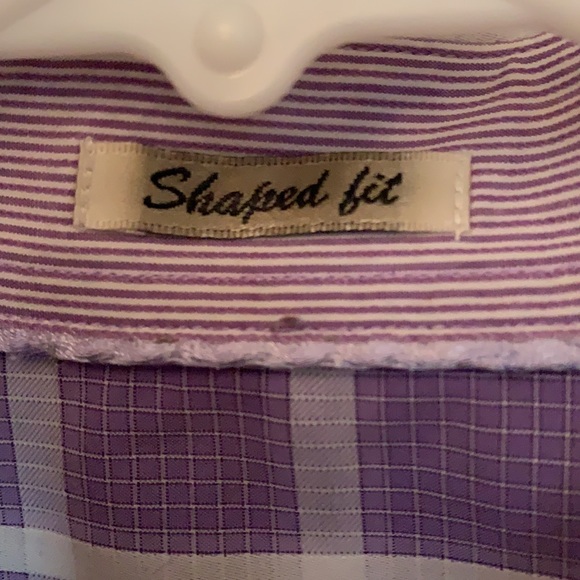 Designer Bugatchi Uomo Shaped Fit Flip Cuff Purple - Picture 4 of 14